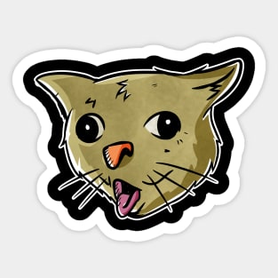 coughing cat meme shirt Sticker